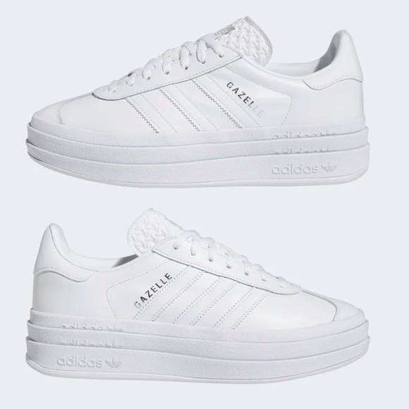adidas Gazelle Bold Triple White - Picture 7 of 10